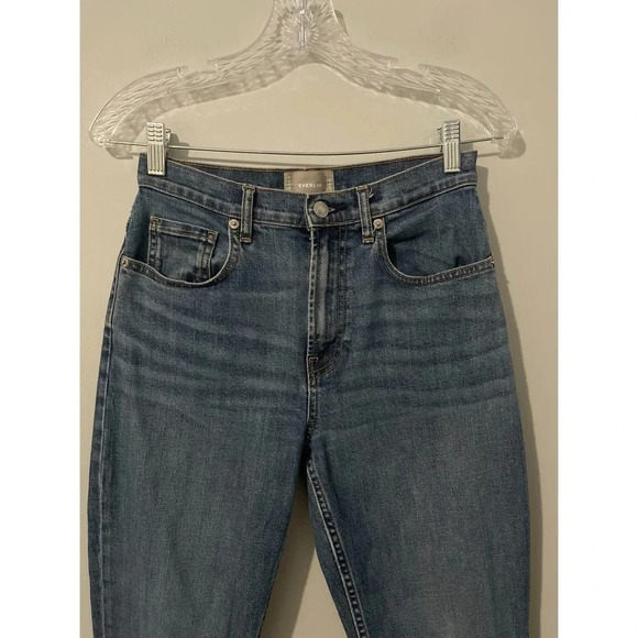 Everlane The High Waist Straight Jeans Women’s Size 27 Blue Ankle Stretch Denim - Picture 5 of 10